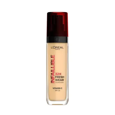 Тональный крем L'Oreal Paris Infaillible 32H Fresh Wear 120 Warm Dore стойкий, плотное покрытие, 30 мл