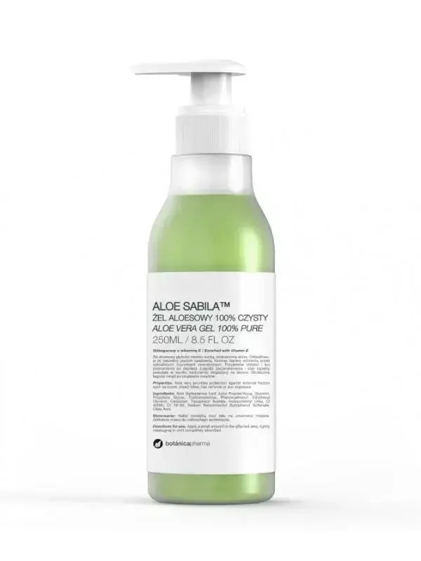 Гель для тела Botanicapharma Aloe Sabila алоэ 100% увлажняющий успокаивающий, 250 мл