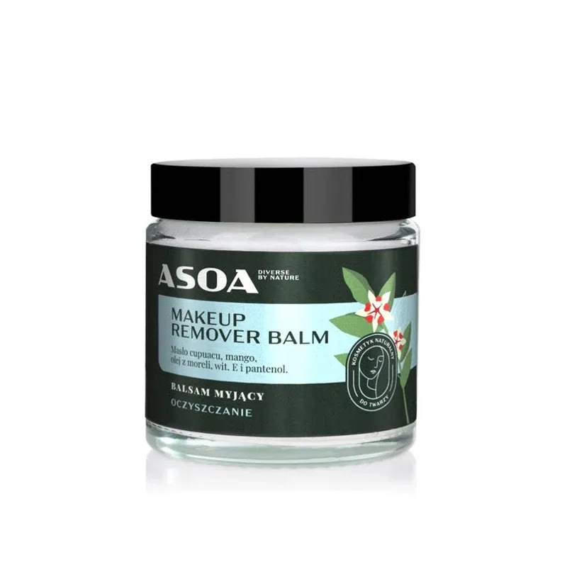Бальзам для снятия макияжа Asoa Makeup Remover Balm гидрофильный с маслами манго и ши, без отдушек, 120 мл