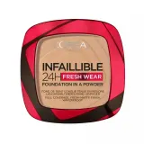 Пудра тональная L'Oreal Paris Infaillible 24H Fresh Wear 140 Golden Beige тёплая стойкая — фото 1