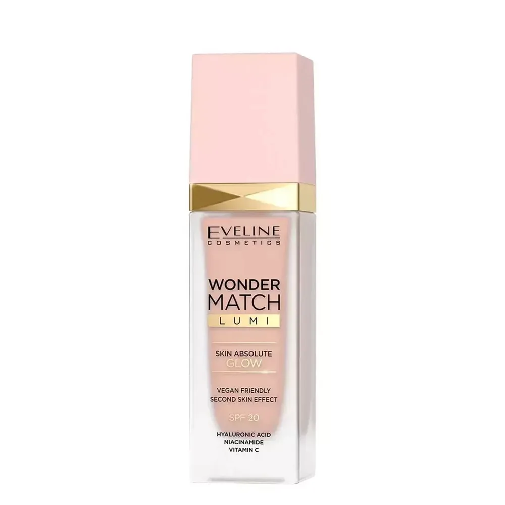 Тональный крем Eveline Cosmetics Wonder Match Lumi сияющий, натуральный финиш, оттенок 15 Neutral, 30 мл