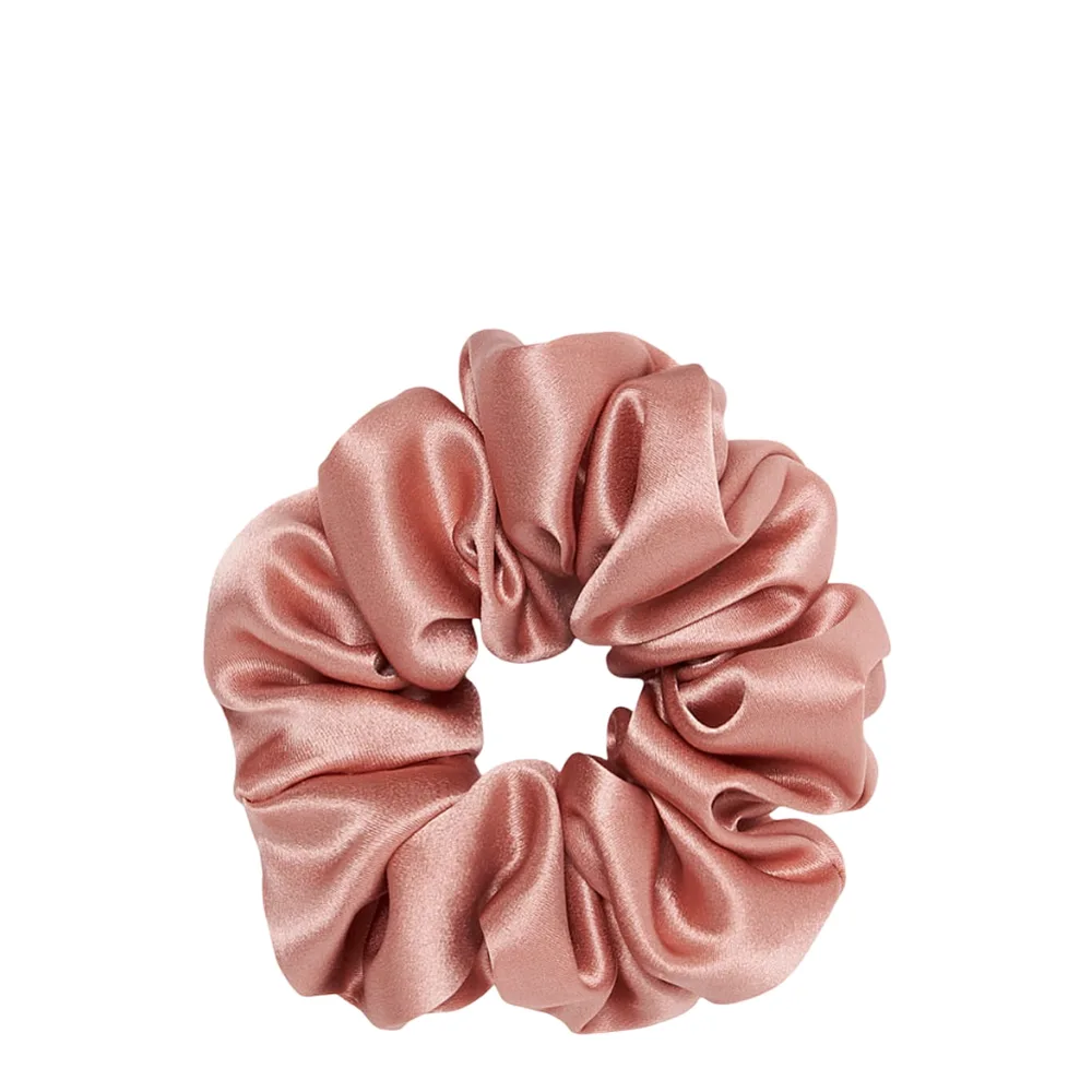 Резинка для волос Almania Scrunchie из 100% шелка, бережная фиксация, пыльно-розовая