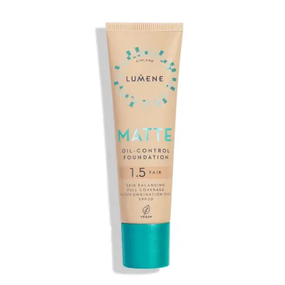 Тональный крем Lumene Matte матирующий с SPF 20, контроль блеска, оттенок 1.5 Fair, 30 мл