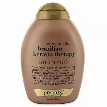 Шампунь Organix Brazilian Keratin Therapy с кератином, разглаживающий для гладкости и блеска, 385 мл