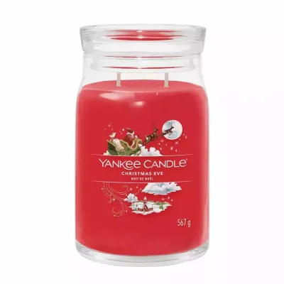 Свеча ароматическая Yankee Candle Signature Christmas Eve большая с двумя фитилями, до 90 часов, 567 г