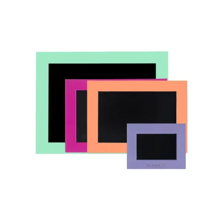 Набор магнитных палеток Blend It для теней и рефилов: Bright Lilac на 6, Magenta Pink и Orange Splash на 24, Spring Green на 48 ячеек, 4 шт