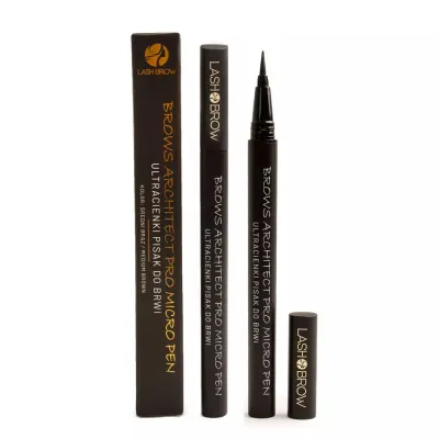Маркер для бровей Lash Brow Brows Architect Pro Micro Pen 02 Medium Brown ультратонкий наконечник, водостойкая формула