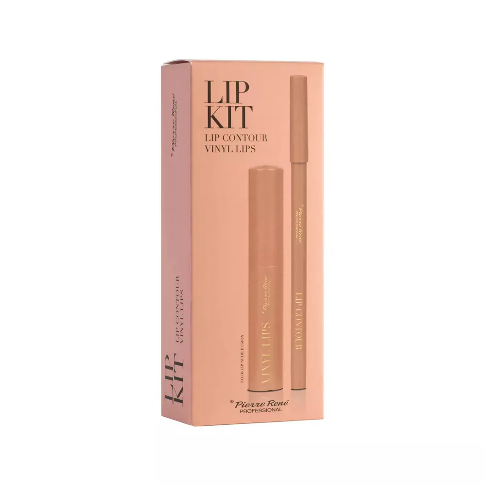 Набор для макияжа губ Pierre Rene LIP KIT 06 карандаш и жидкая помада, полуматовый финиш
