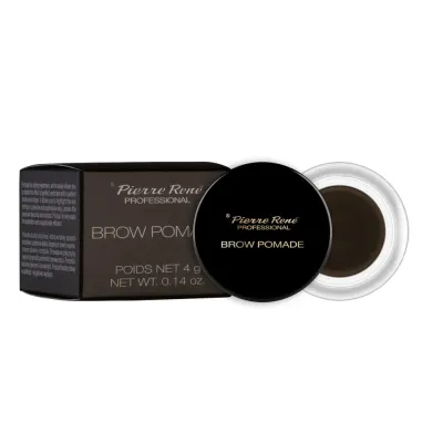 Помада для бровей Pierre Rene Brow Pomade 03 Dark Brown кремовая стойкая, тёмно-коричневая
