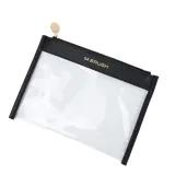 Косметичка-саше M BRUSH by Maxineczka Black Sachet чёрная, кожа саффиано, подкладка нейлон, 24,5 х 18 см — фото 2