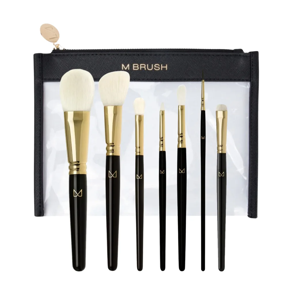 Набор кистей для макияжа M BRUSH by Maxineczka Base Set 7 штук для лица и глаз, саше 24,5 х 18 см