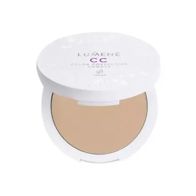 Пудра для лица Lumene CC Color Correcting Powder 03 компактная корректирующая, фиксация макияжа