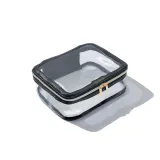 Косметичка дорожная MINTI Collection Large Travel Bag многокамерная на молнии, чёрная, усиленные швы — фото 2