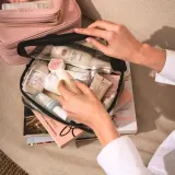 Косметичка дорожная MINTI Collection Large Travel Bag многокамерная на молнии, чёрная, усиленные швы — фото 6