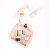 Косметичка дорожная MINTI Collection Large Travel Bag прозрачная, на молнии, светло-розовая, 24 x 7 x 18 см — фото 6