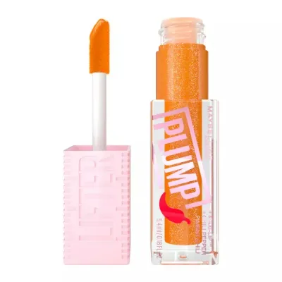 Блеск для губ Maybelline Lifter Plump 008 Hot Honey медовый оттенок, эффект объёма, аппликатор XL