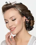 Папильотка для чёлки Almania шёлковая rose gold, укладка без нагрева, тутовый шёлк 22 момме — фото 2