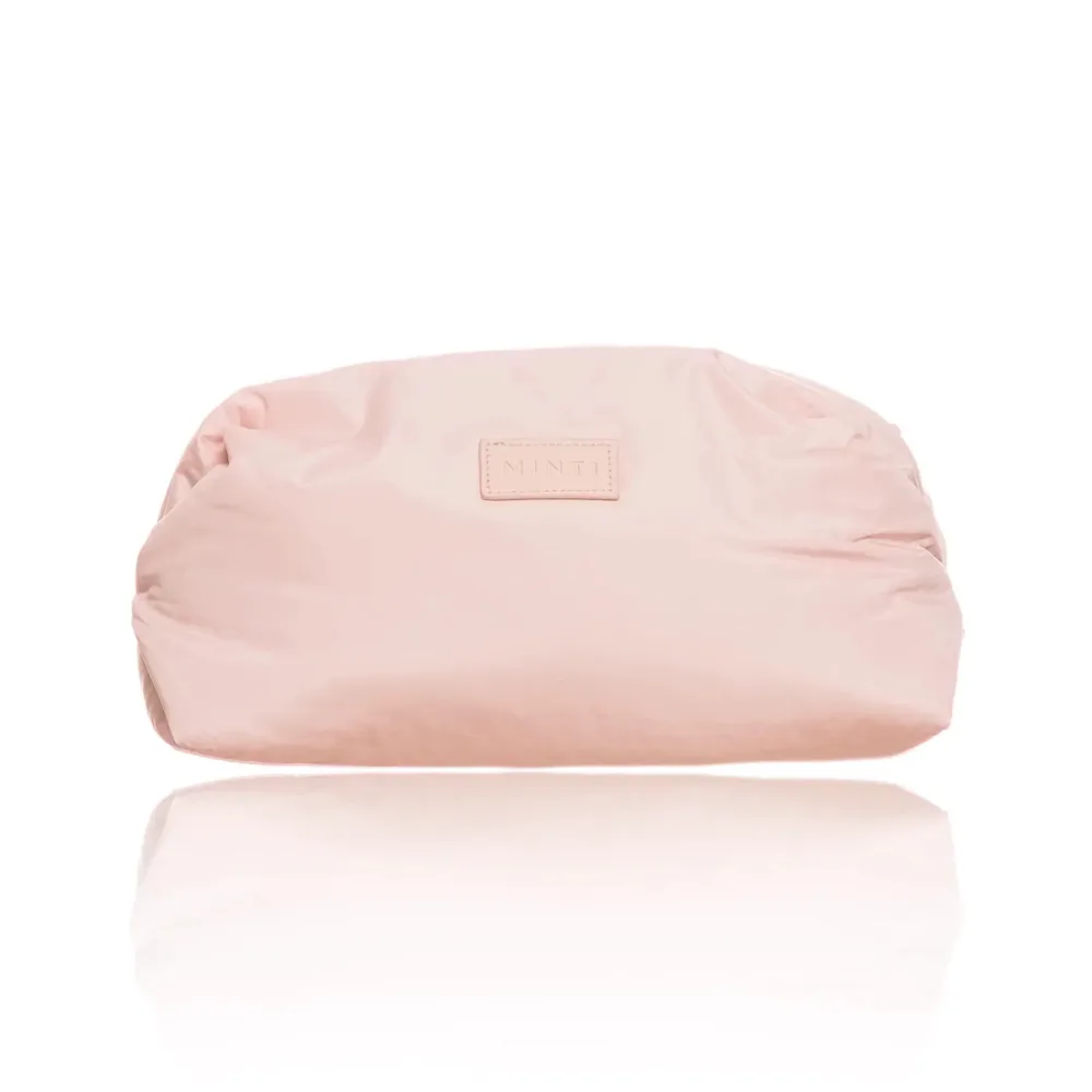 Косметичка мягкая MINTI Collection Large Pillow Puff Bag объёмная стёганая, светло-розовая, 27 x 14,5 x 17 см