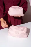Косметичка мягкая MINTI Collection Large Pillow Puff Bag объёмная стёганая, светло-розовая, 27 x 14,5 x 17 см — фото 3