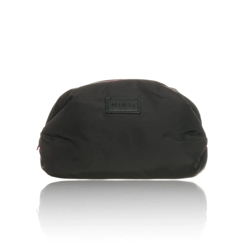 Косметичка мягкая MINTI Collection Small Pillow Puff Bag компактная объёмная, чёрная, 20 x 13,5 x 16 см
