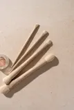 Набор двусторонних кистей для макияжа Blend It Duo Set нейлоновый ворс таклон, для тона и растушёвки, 60 г — фото 7