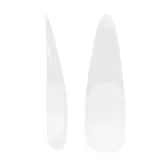 Типсы для наращивания ногтей NEONAIL Invisible Flexi Tips Clear Stiletto гибкие прозрачные, форма стилет, размеры 0-11, 300 шт — фото 3