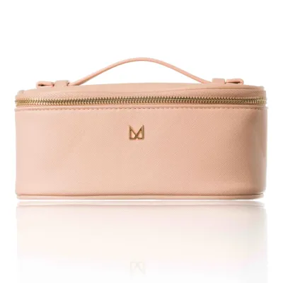 Косметичка M BRUSH by Maxineczka Weekender Bag бежевая, экокожа сафьяно, с отделениями и резинками, 23 x 13 x 9,5 см