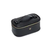 Косметичка M BRUSH by Maxineczka Weekender Bag черная, экокожа сафьяно, дорожная с перегородками, 23 x 13 x 9,5 см — фото 4