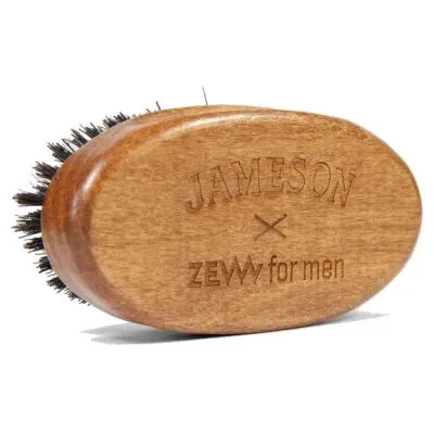 Щётка для бороды Zew For Men Jameson Kartacz буковая ручка FSC, утолщённый корпус, пропитка от влаги