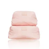 Набор косметичек мягких MINTI Collection Pillow Puff Bag объёмные, 2 шт: Large 27 x 14,5 x 17 см + Small 20 x 13,5 x 16 см, светло-розовые — фото 2