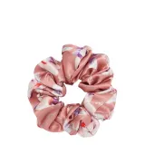 Резинка для волос Almania Scrunchie шёлковая с принтом магнолия, атласная, 1 шт — фото 1