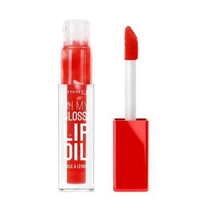 Блеск-масло для губ Rimmel Oh My Gloss! 004 Vivid Red насыщенный красный, глянцевый, 4.5 мл