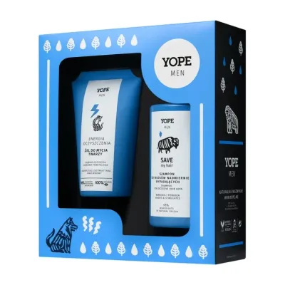 Набор для волос Yope SAVE my hair мужской, шампунь и гель для умывания, 300+150 мл