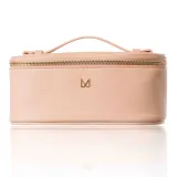 Подарочный набор M BRUSH by Maxineczka косметичка Weekender Bag бежевая + пуховки Powder Puff Trio 3 шт + спонжи для макияжа Burgundy — фото 4