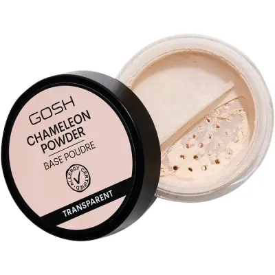 Пудра для лица рассыпчатая Gosh Chameleon 001 Transparent прозрачная матирующая, фиксация макияжа