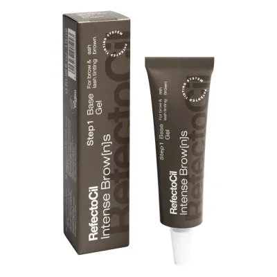 Краска-гель для бровей и ресниц RefectoCil Intense Brows Base Gel Ash Brown пепельно-коричневый, стойкость до 6 недель, 15 мл