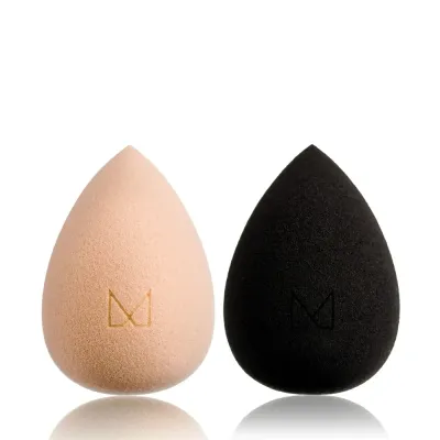 Спонжи для макияжа M BRUSH by Maxineczka Makeup Sponge набор 2 шт из полиуретановой пены, оттенки Black and Nude