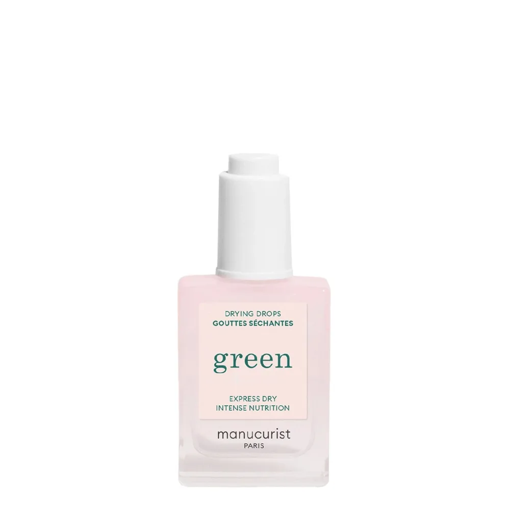 Сушка для лака Manucurist Green Drying Drops капли, ускоряет высыхание маникюра, 15 мл