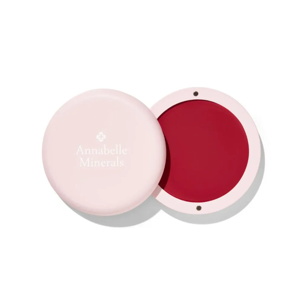 Румяна для щёк Annabelle Minerals Blush Balm Red Velvet кремовые малиновые, многофункциональные для щёк и губ
