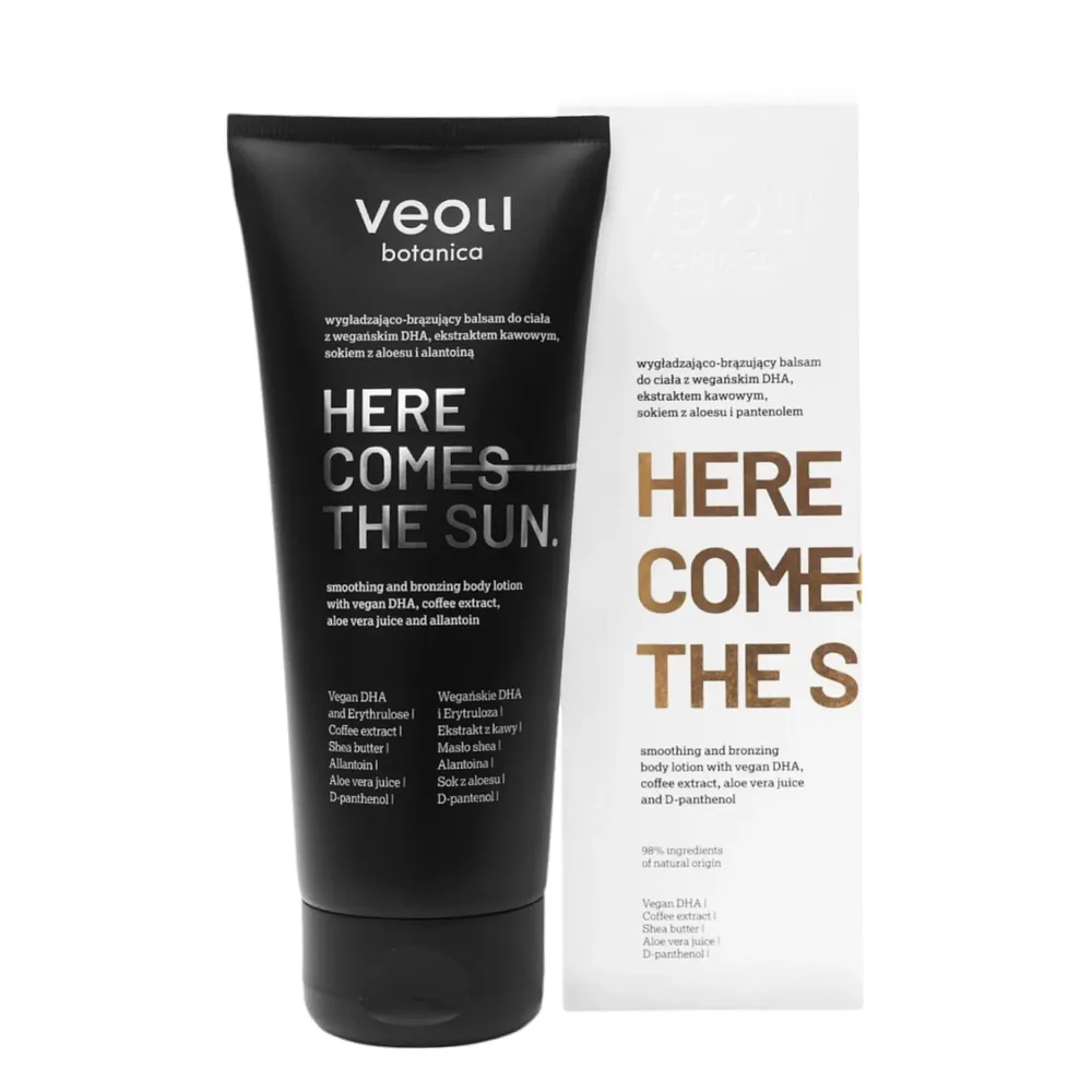 Бальзам-автозагар для тела Veoli Botanica Here Comes The Sun разглаживающий, постепенный загар, 200 мл