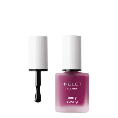 Средство для ногтей Inglot PLAYINN Berry Strong 28 ухаживающее, с экстрактом гибискуса и малины