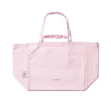 Сумка-шопер MINTI Collection Shopper Bag Pink хлопковая розовая, две пары ручек, карман на молнии, 47x22x38 см — фото 2