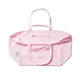 Сумка-шопер MINTI Collection Shopper Bag Pink хлопковая розовая, две пары ручек, карман на молнии, 47x22x38 см — фото 4