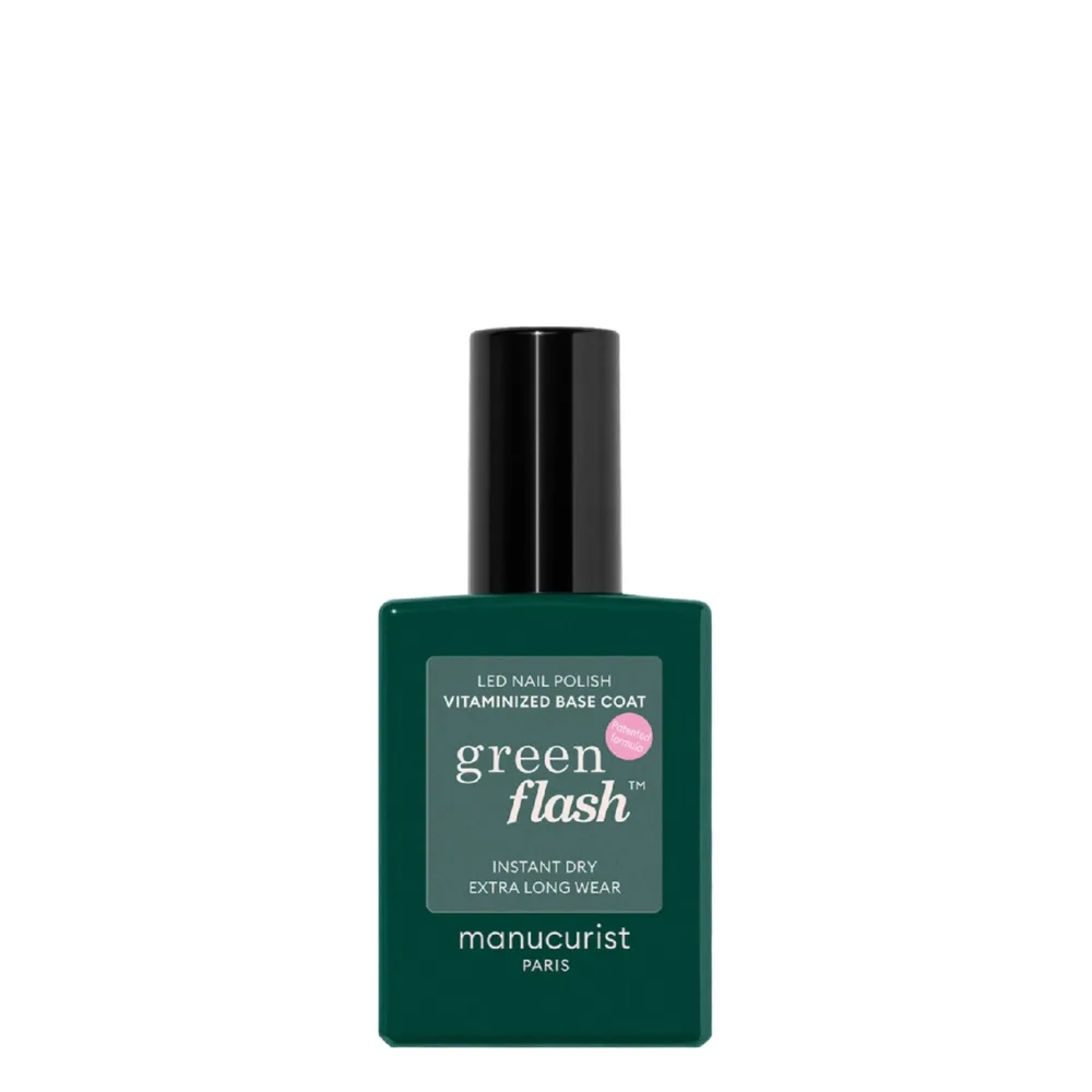 Базовое покрытие для ногтей Manucurist Green Flash Vitaminised Base Coat под LED-маникюр, укрепляющее, 15 мл