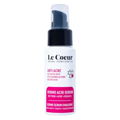 Сыворотка для лица Le Coeur Anti Acne Dermo Acid Serum кислотная, для жирной и комбинированной кожи с несовершенствами