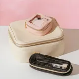 Кофр для косметики MINTI Collection Large Case Vanilla ванильный, сетчатый карман и перегородки, 25x11x21 см — фото 6