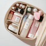 Кофр для косметики MINTI Collection Large Case Vanilla ванильный, сетчатый карман и перегородки, 25x11x21 см — фото 8