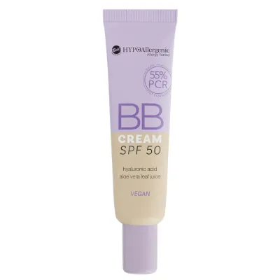ВВ-крем Bell HYPOAllergenic тональный увлажняющий SPF 50, гипоаллергенный, оттенок 01