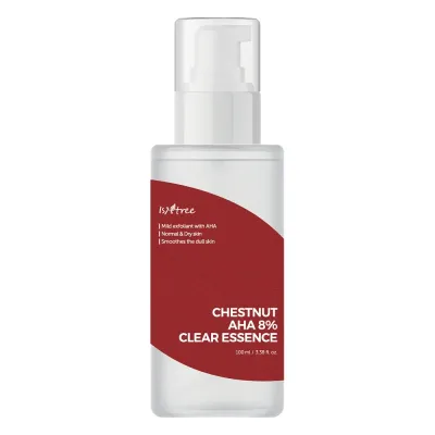 Эссенция для лица Isntree Chestnut AHA 8% Clear Essence с гликолевой и молочной кислотами, отшелушивающая, 100 мл