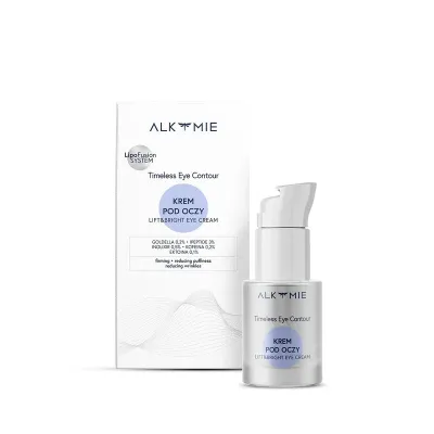 Крем для кожи вокруг глаз Alkmie Timeless Eye Contour с лютеином и кофеином, от тёмных кругов, 15 мл